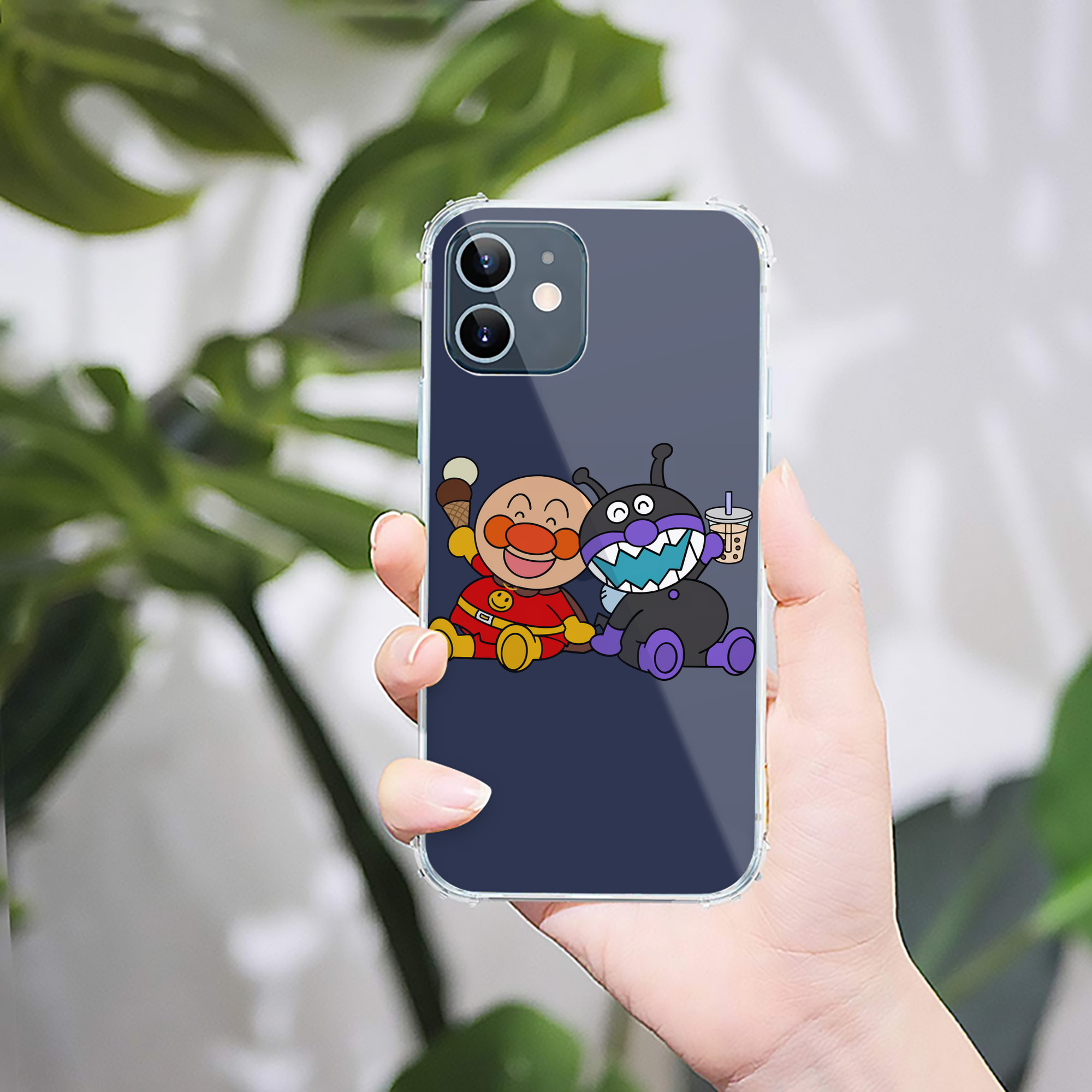 （画像用） アンパンマン Anpanman 【iPhone 12シリーズ対応】透明スマホケース（クリアソフトケース）